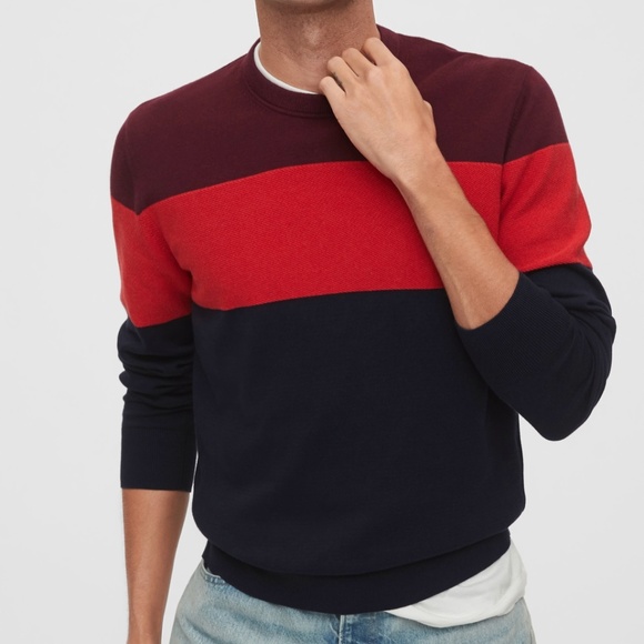 Nwt Gap Mainstay Colorblock Sweater 